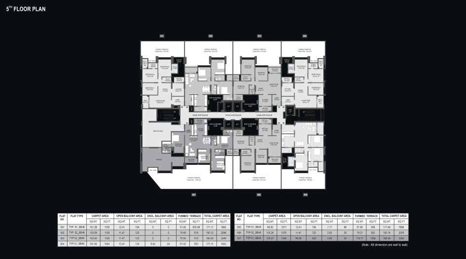 Crown-Eight-Floor-plan-5-th-floor-Plan